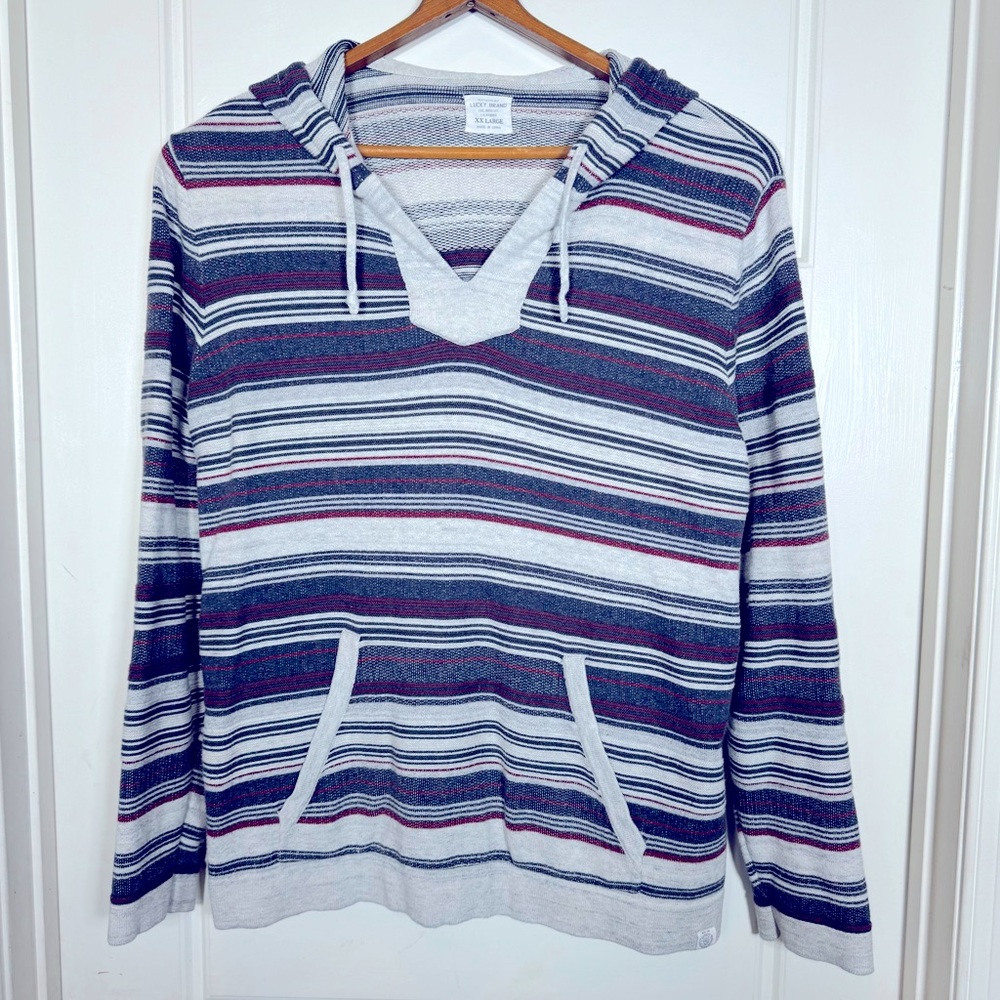Lucky Brand striped hoodie XXL